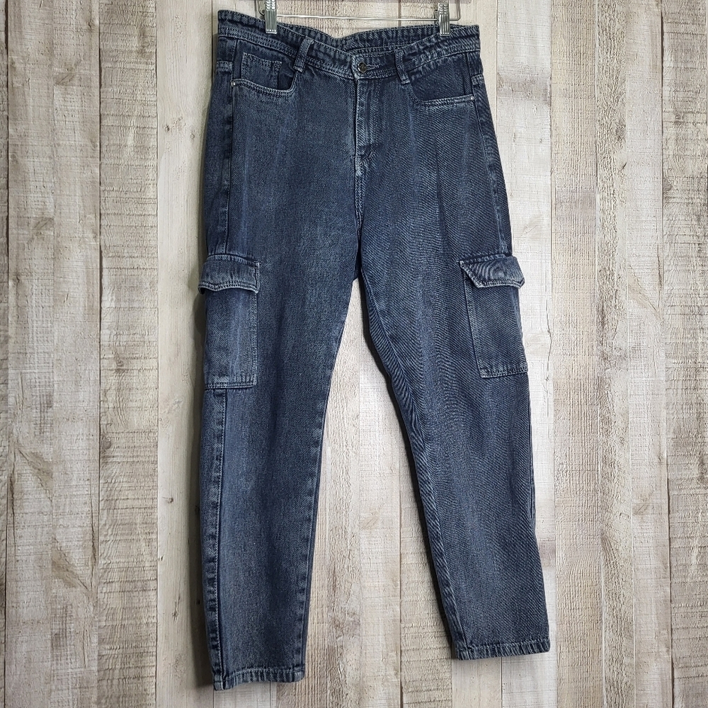 Zara Cargo Style Black Jeans. Size 32